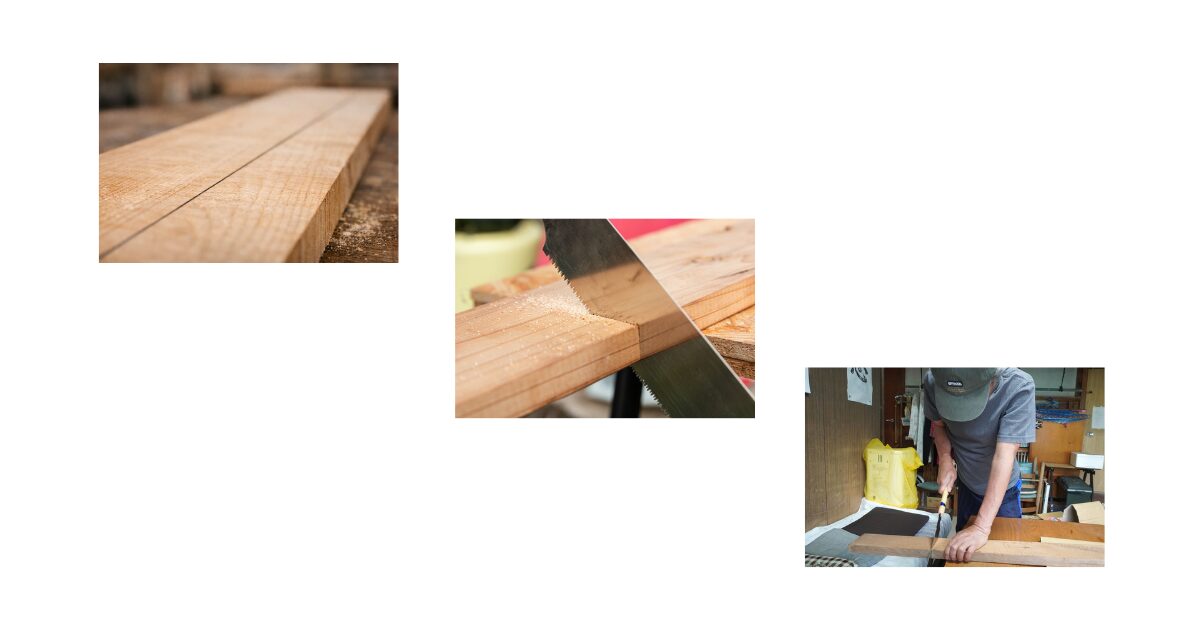 のこぎりでまっすぐ切るための基本手順をまとめた図解